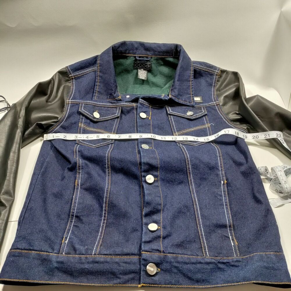 COOGI Australia Womens Denim Jacket Applique Eagle Blue Jean Size 18